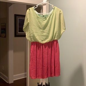 Lime and pink dress